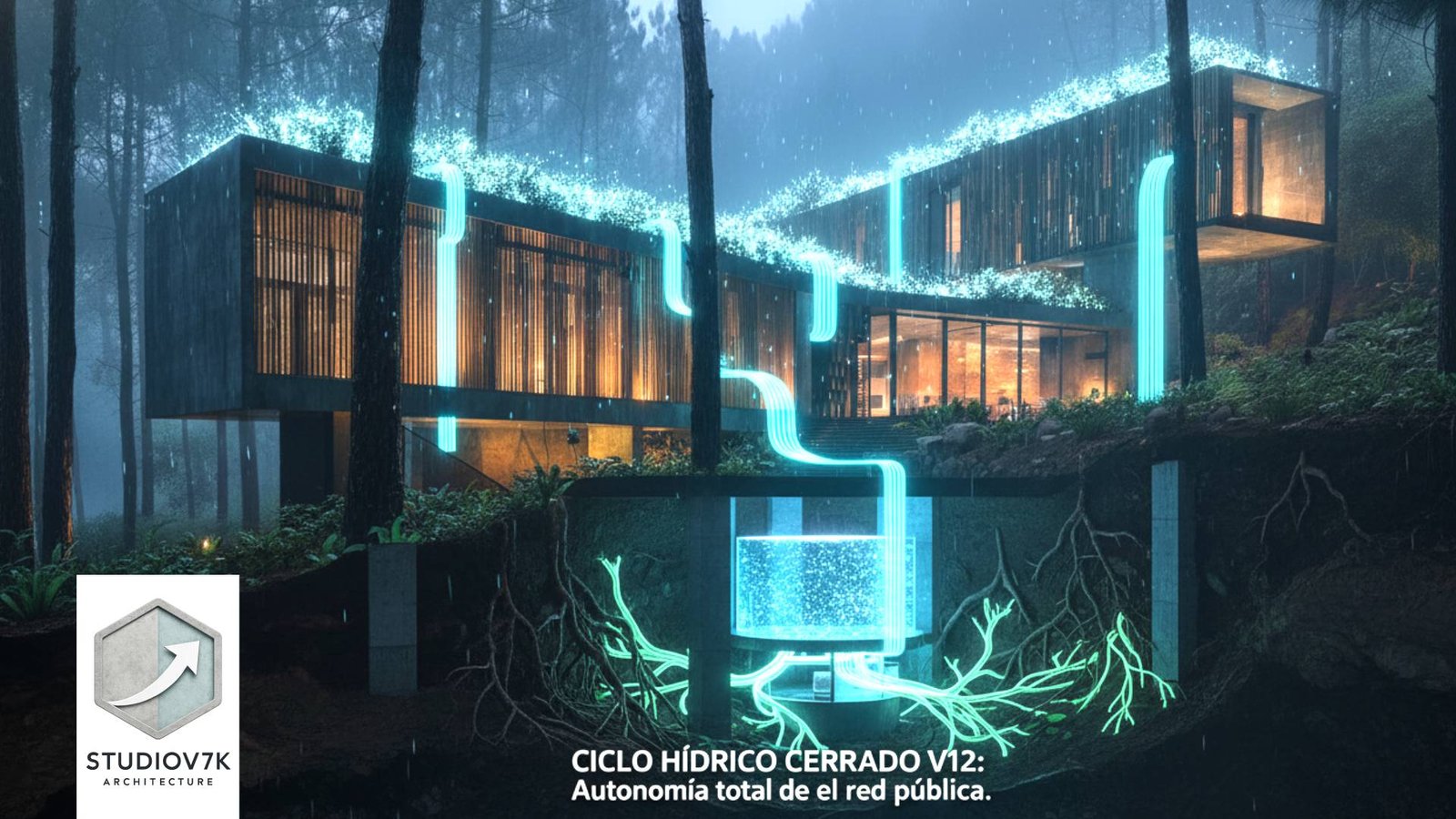 IMAGEN StudioV7k Arquitectura architecture Residencia Bio Adaptativa Mexico Gestion Hidrica Avanzada El Ciclo Cerrado 08